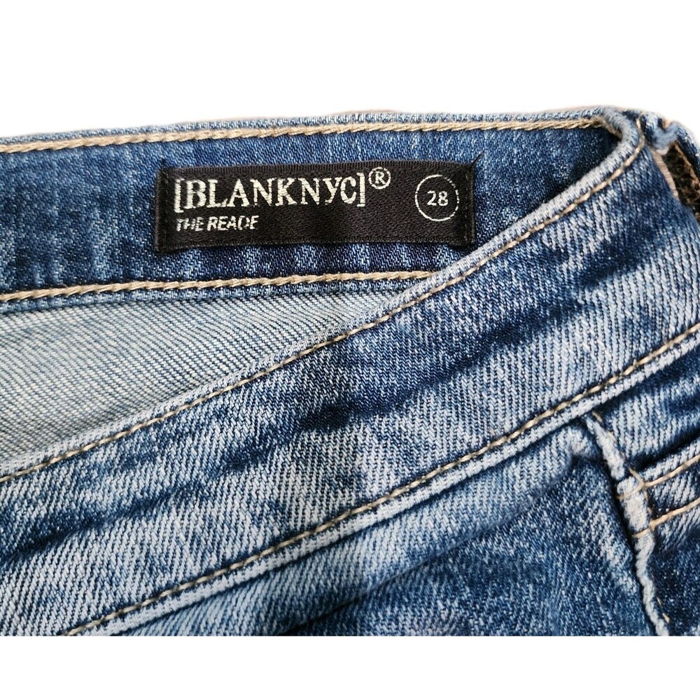 Blank NYC The Reade Jeans Women's Size 28 Distressed Blue Denim - Picture 4 of 10
